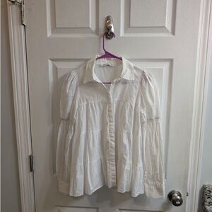 White Button-Up Blouse